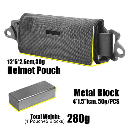 Helmet Counterbalance Weight Bag,Tactical Helmet Counterweight NVG Pouch for OPS Fast BJ PJ MH Tactical Helmet Accessories