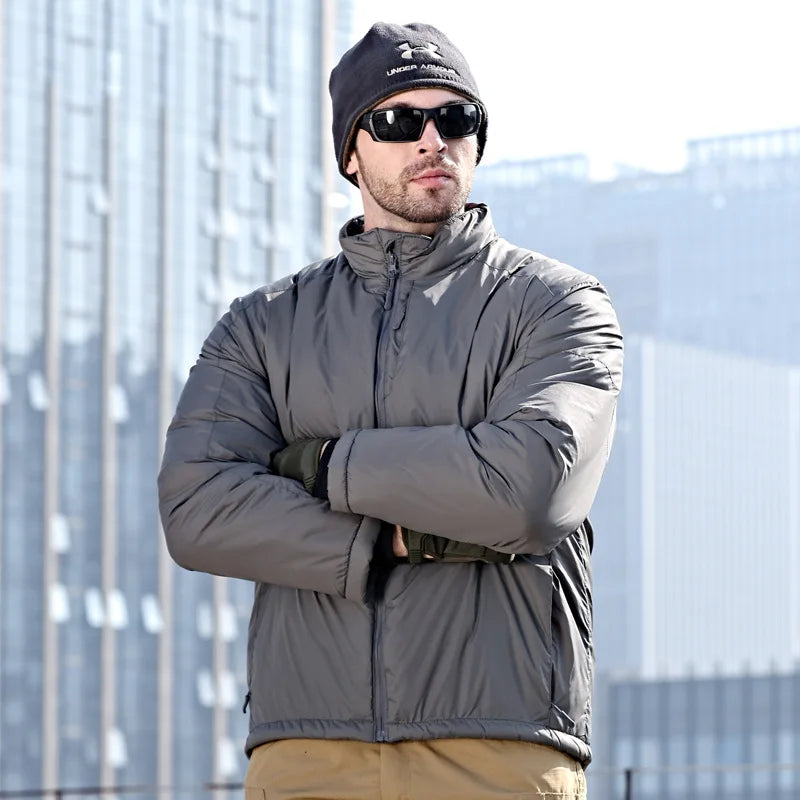 Winter Outdoor Jackets Men Clothing Parkas Tactics Causal Jacket Heat Reflective Warm Windproof Hiking Coat Windbreaker