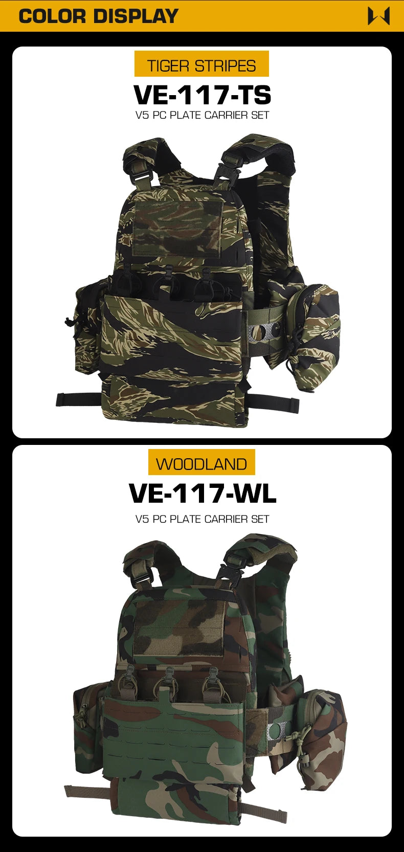 Tactical Ferro V5 FCPC Hunting Plate Carrier with 5.56 Triple Magazine Pouch Molle Camouflage Airsoft Training Gear