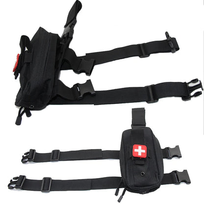 Tactical Thigh Moll Rig EDC Pouch Medical EMT Emergency First Aid Kit Pouch Survival IFAK Pouch Drop Leg Pannel Platform