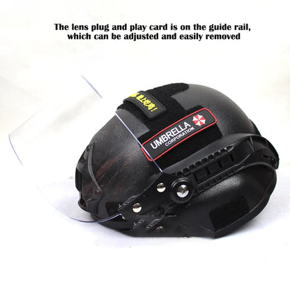 MICH2000 Action Version Patrol Tactical Helmet Transparent Anti-Riot Protective Mask CS Anti-face Safe Protective Helmet