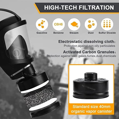 Chemical respirator filter self-priming mask Nuclear pollution protection Full face gas mask, MF14/87 Gas Mask