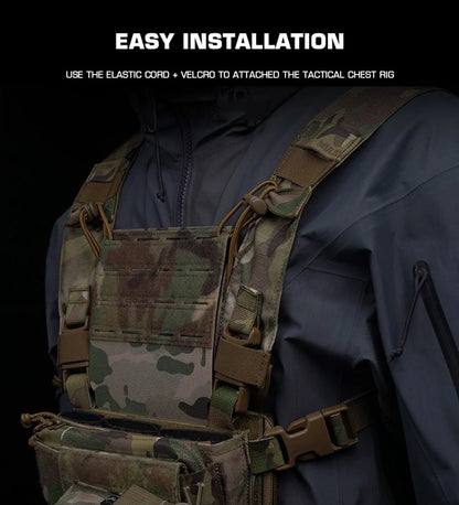 Tactical Chest Rig MOLLE Expansion Plate Harnesses Navigation Pouch Phone Carrier Mount D3CRM Chest Rig Hunting Vest Accessories