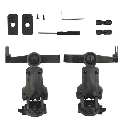 Tactical Headset Rail Mount 360° Rotation for C2、C3/C Series Headset Bracket Adapter Fit OPS Core ARC M-LOK Helmet Accessory