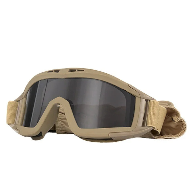 Tactical Goggles 3 Lens Windproof Military Shooting Hunting Glasses Eyewear Outdoor CS War Game Airsoft Paintball Glasses