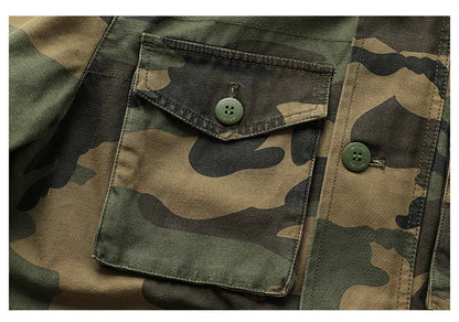 New autumn and winter American retro heavy padded jacket military style tough guy pocket tooling coat windbreaker