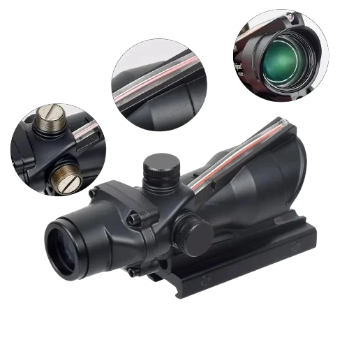 4x32 Combat Prism Scope with Fiber Optic Reticle