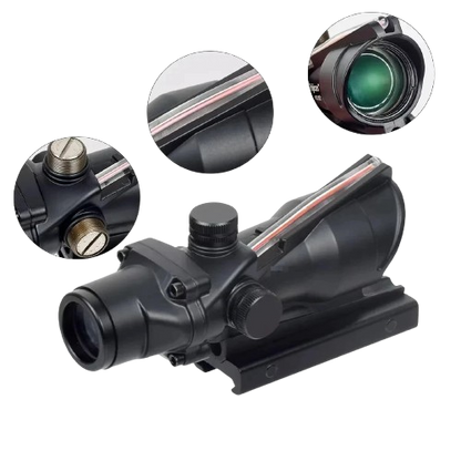 4x32 Combat Prism Scope with Fiber Optic Reticle