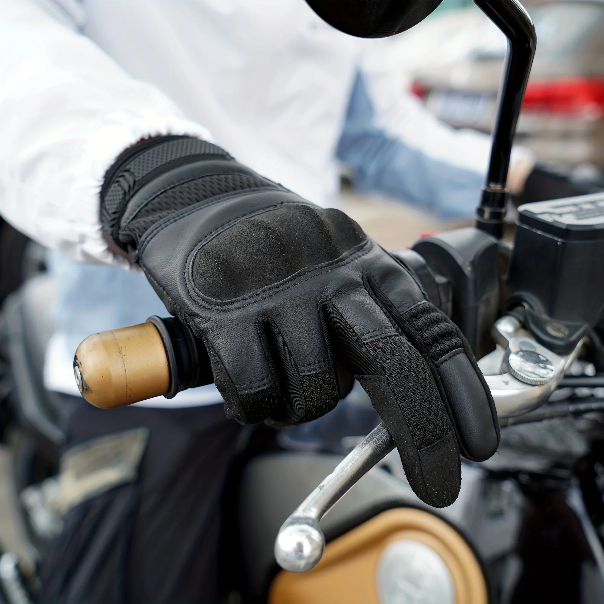 Tactical Gloves Touch Screen PU Leather Protective Shell Non-slip Gear Outdoor Hunting Paintball Motorcycle Sport Cycling Work