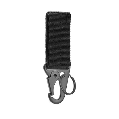 Tactical Molle Clip Buckle Nylon Belt Key Ring Keychain Holder Carabiners Hanger Buckle Hook for Outdoor Hiking Camping Climbing