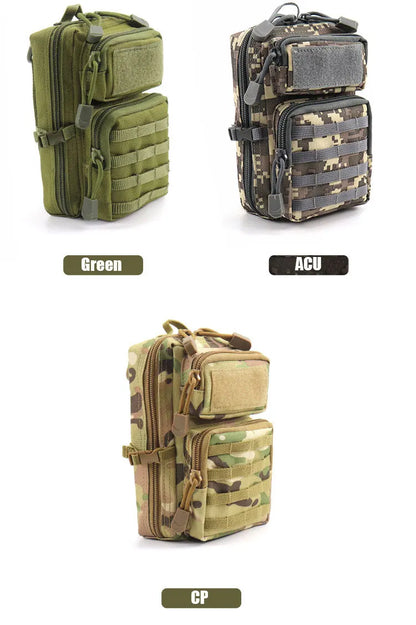 Outdoor Tactical Molle Pouch Holster Men Military Waist EDC Bag Wallet Phone Case Medical Bag Multifunction Camping Hunting Pack