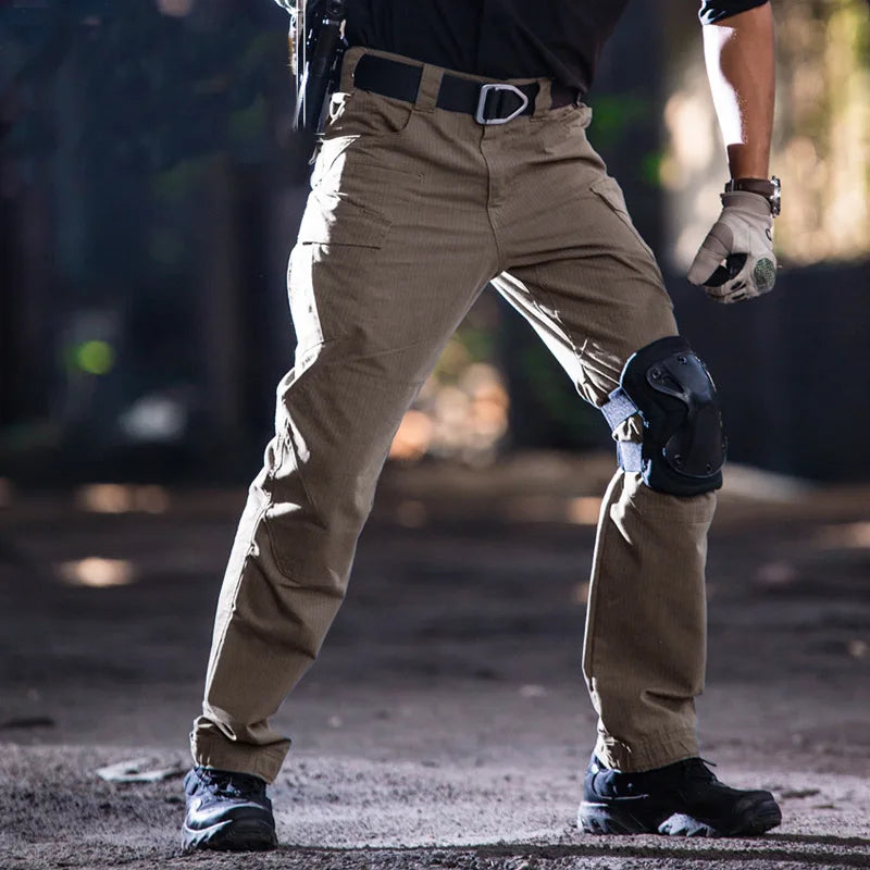 Men's Tactical Cargo Pants - Waterproof, Multi-Pocket, Durable Outdoor Combat Work Trousers