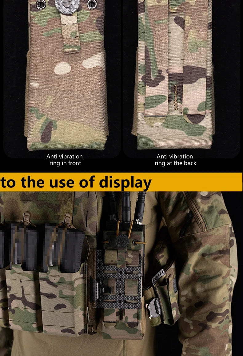 Multi functional Molle Radio Walkie Talkie Pouch Waist Bag For MPU5 PRC163 152 148 Interphone Holster Outdoor Vest Accessories