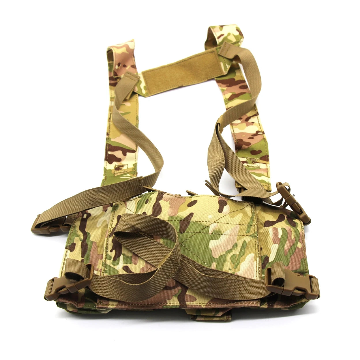 Tactical D3 Chest Rig Bag Radio Harness Front Pouch Holster Military Vest Rig Bag Adjustable Functional Two Way Radio Pouch