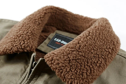 Men High Quality Jacket Winter New Fleece Warm Windproof Tactical Coat Autumn Men Fashion Fur Collar Thick Military Overcoat Man