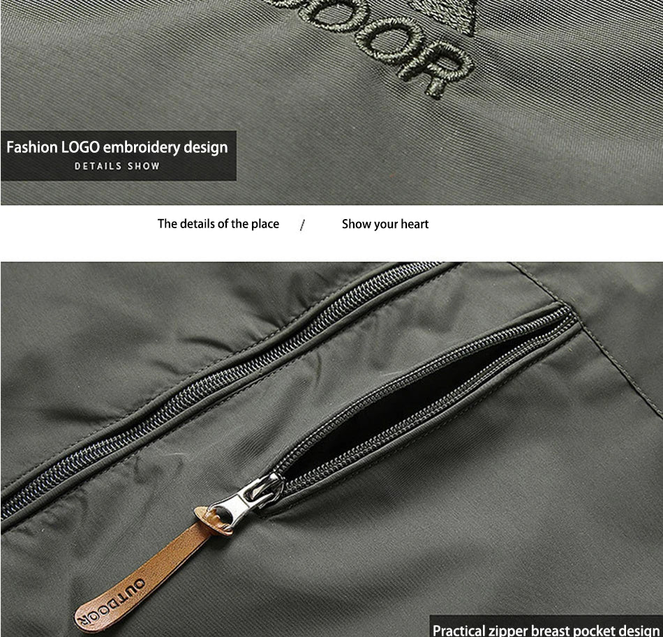 Winter Jacket Fashion Coat Hoodies Camping Hiking Jacket Men's Casual Waterproof Jacket Windbreaker Men Outerwear Men's Clothes