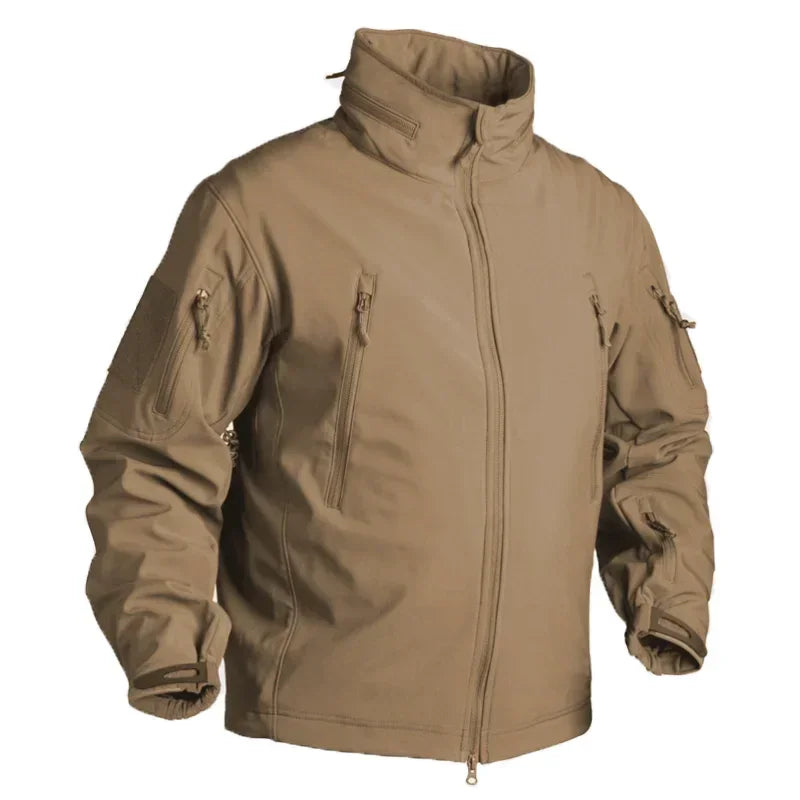 Outdoor Fleece Jacket Shell Tactical Jackets Camo Coats Airsoft Training Durable Hunting Clothes Windbreakers Men Clothing