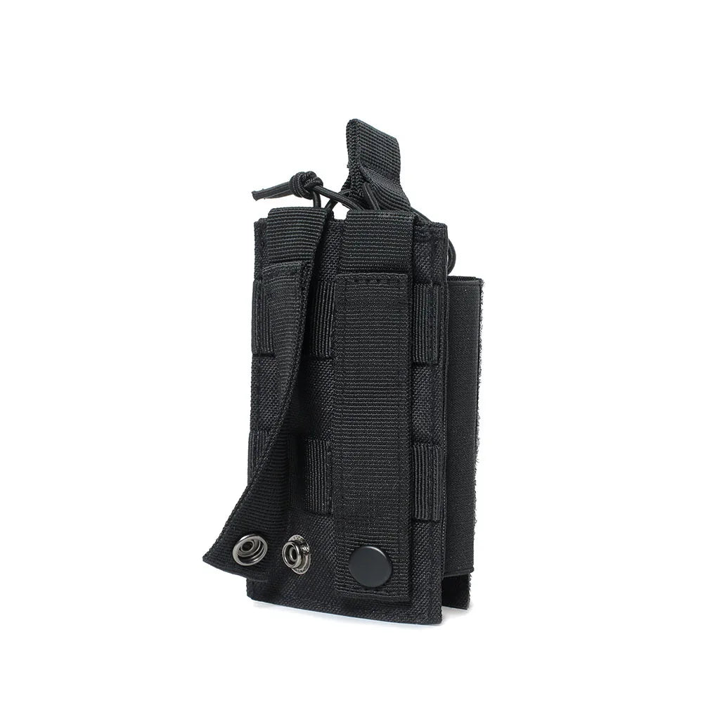 Tactical 5.56 Magazine Pouch for M4 M16 AR15 Molle Laser Cut Mag Holder Elastic Universal Walkie Talkie Pouch Radio Pack Bag