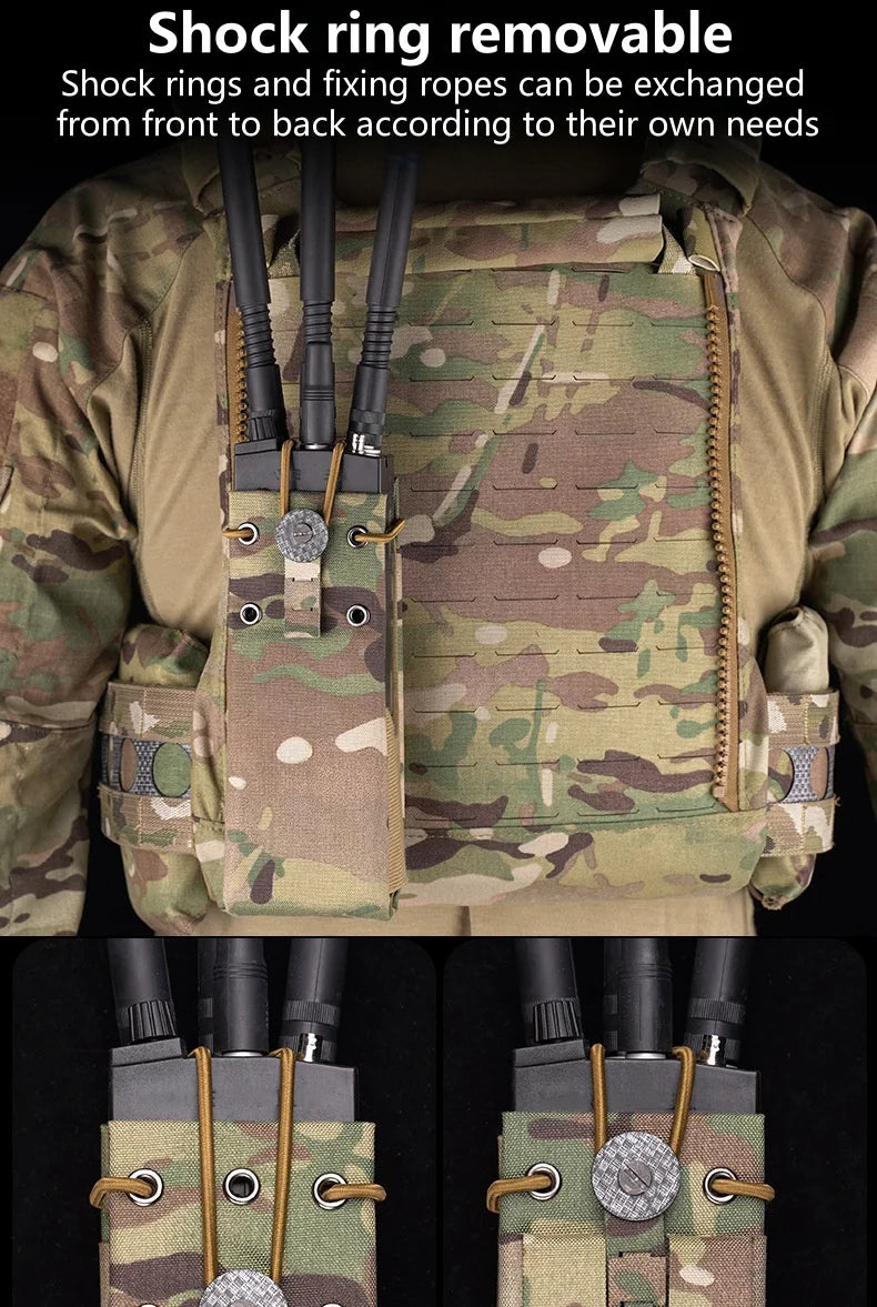 Multi functional Molle Radio Walkie Talkie Pouch Waist Bag For MPU5 PRC163 152 148 Interphone Holster Outdoor Vest Accessories