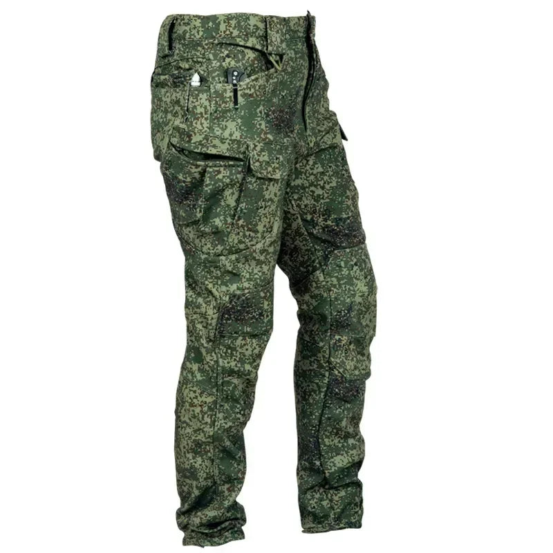 Tactical Pants Men X7 Soft Shell Fleece Windproof Waterproof Camo Combat Trousers Big Pocket Wear-resistant Trekking Cargo Pants