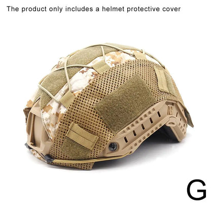 Outdoors Tactical Helmet Cloth Helmet Cover Elastic Helmet PJ Helmet Cover Cloth Cover MH Helmet BJ Helmet Camouflage Tacti R0G9