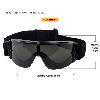 Tactical Hiking Eyewear Airsoft ATF GOGGLE SET 3 Lens Wargame Windproof Shooting Cycling Mountaineering Paintball Accesories