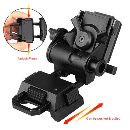 BOOIU Metal L4G24 NVG Helmet Mount Holder Night Vision Stent Goggles Mount Outdoor Sport Tactical Helmet Bracket For PVS15/18