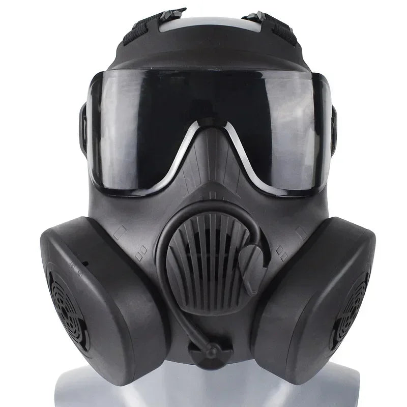 Protective Tactical Respirator Mask Full Face Gas Mask for Airsoft Shooting Hunting Riding CS Game Cosplay Protection