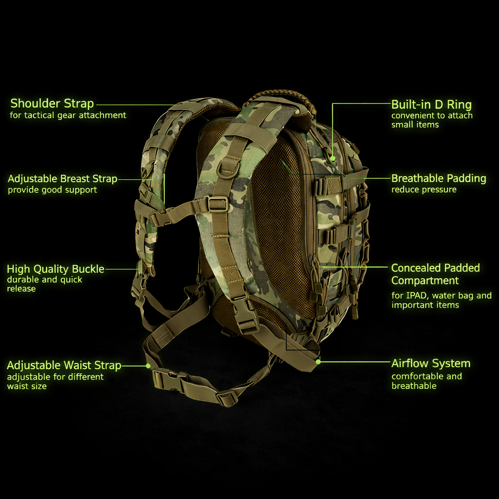 Multi-Functional Tactical Shoulder Bag - Dragon Egg Design