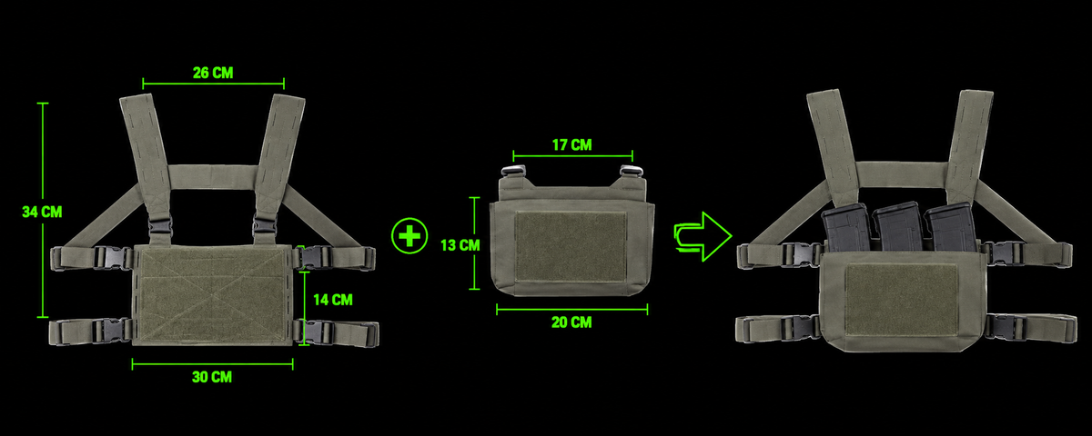 GHOSTFRAME™ Low-Profile Modular Chest Rig Harness