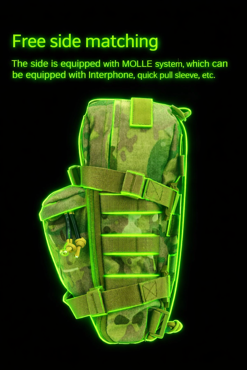 Tactical Vest Backpack - 1000D Nylon MOLLE System