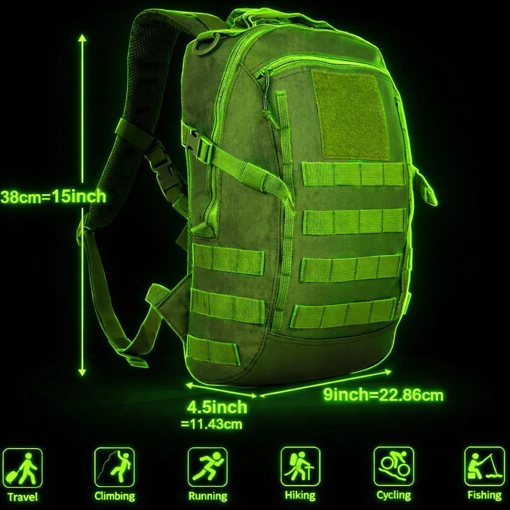 Compact Waterproof Tactical Rucksack - MOLLE System